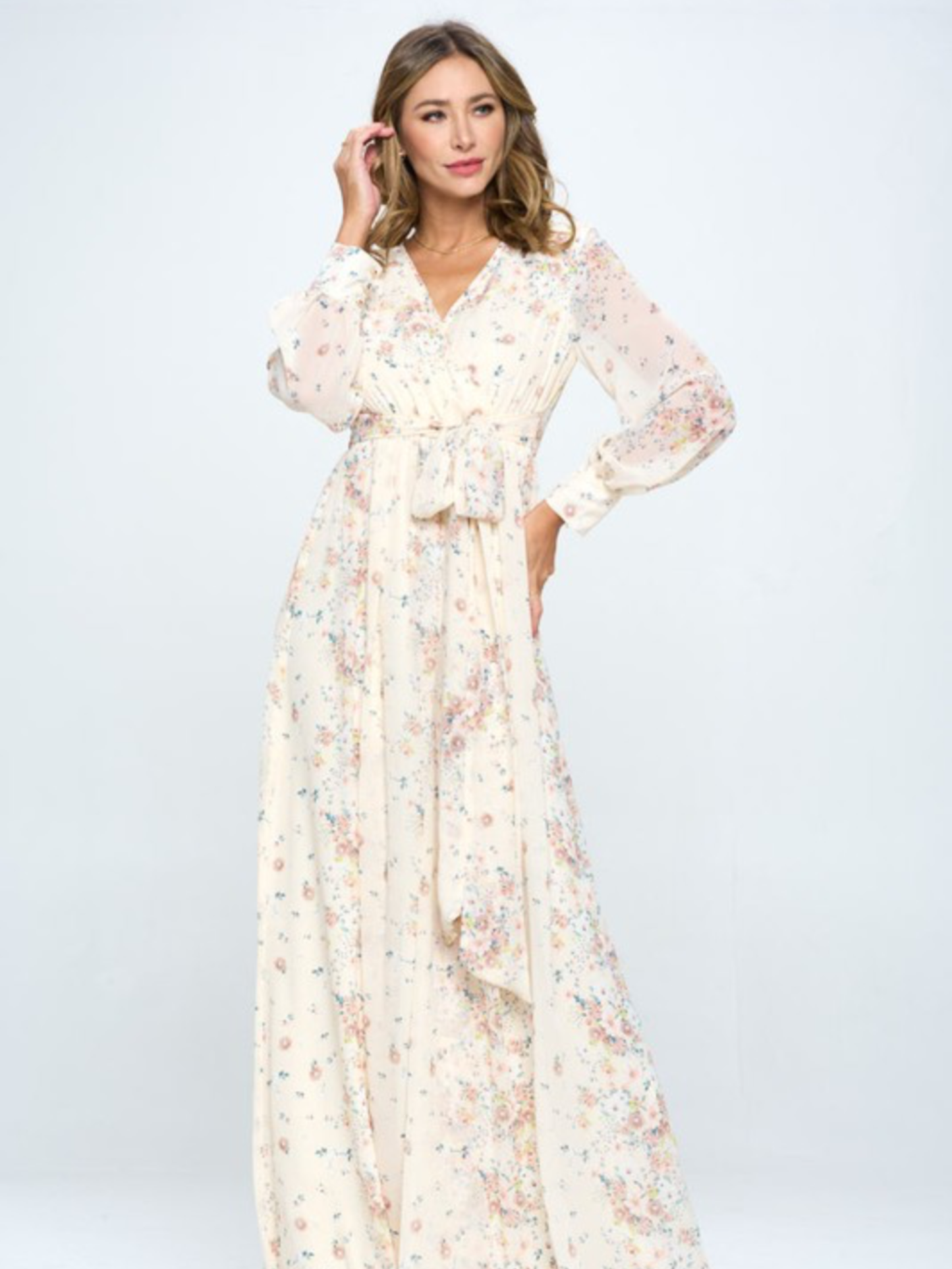Ivory Chiffon Dress