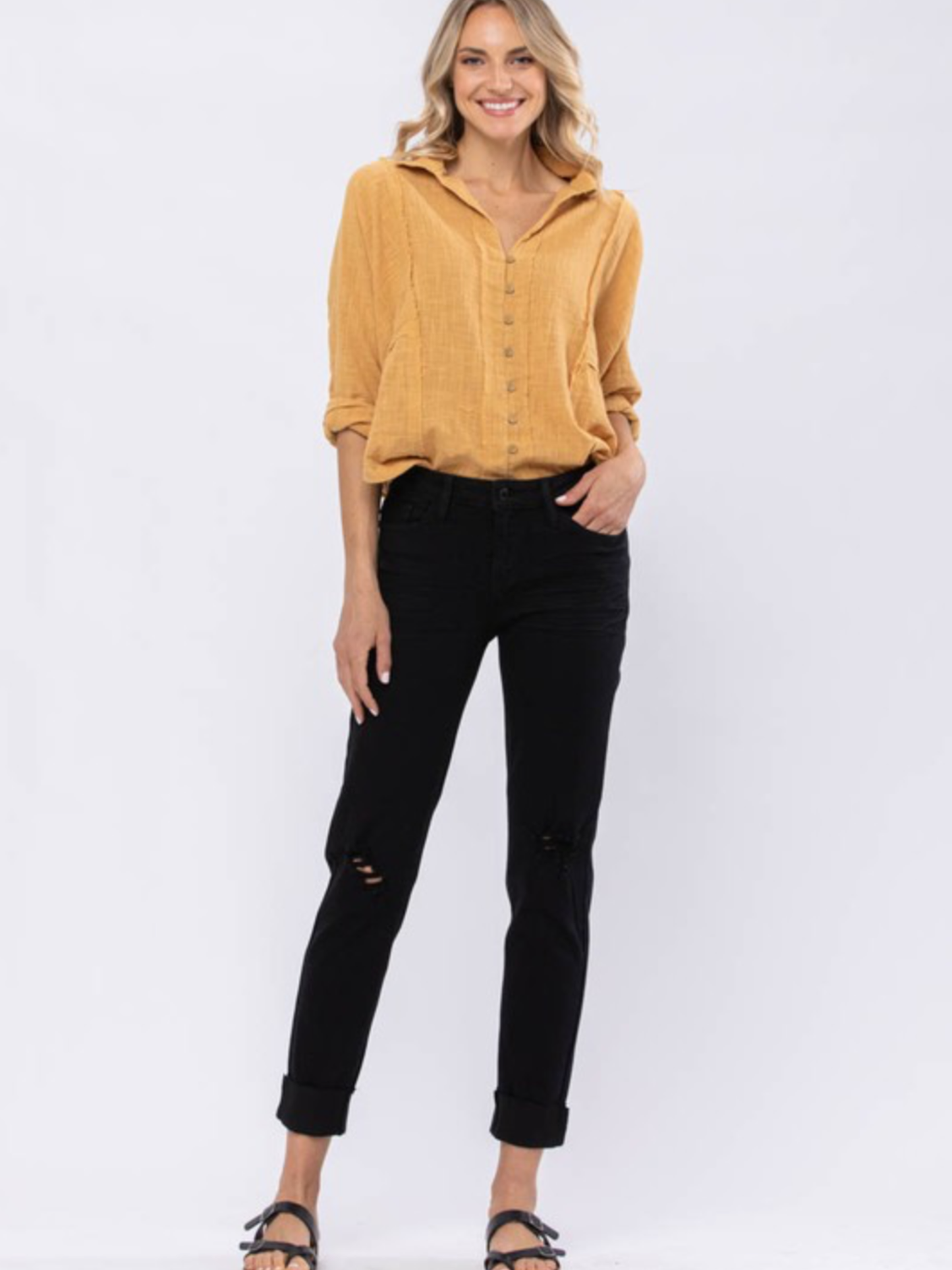 Judy Blue Black Distress