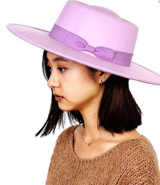 Lilac Round Fedora Hat