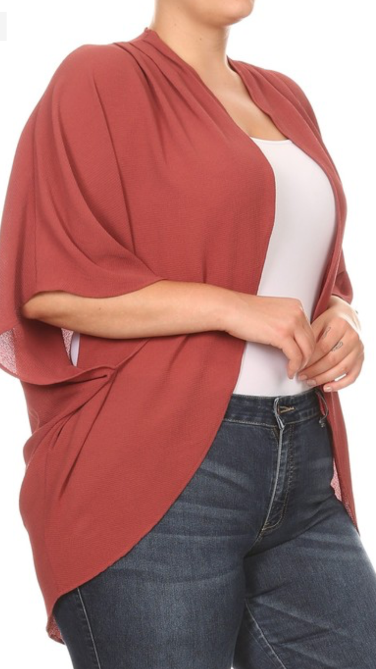 Mauve cardigan in Plus