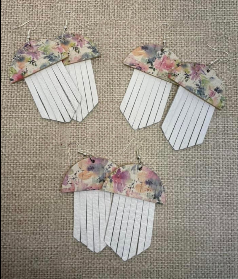 Floral & Fringe earrings