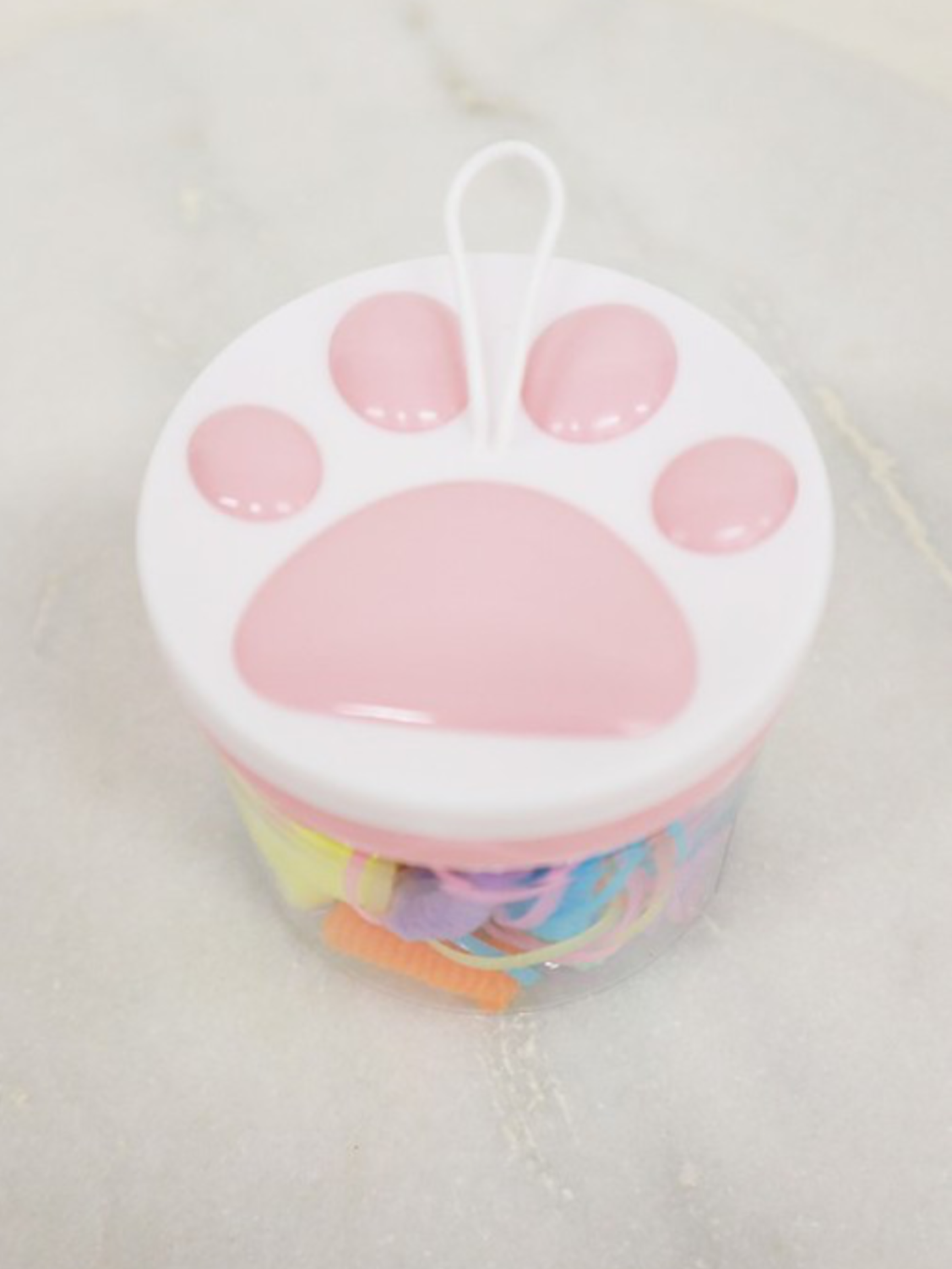 Paw Container with Hair Tie Set