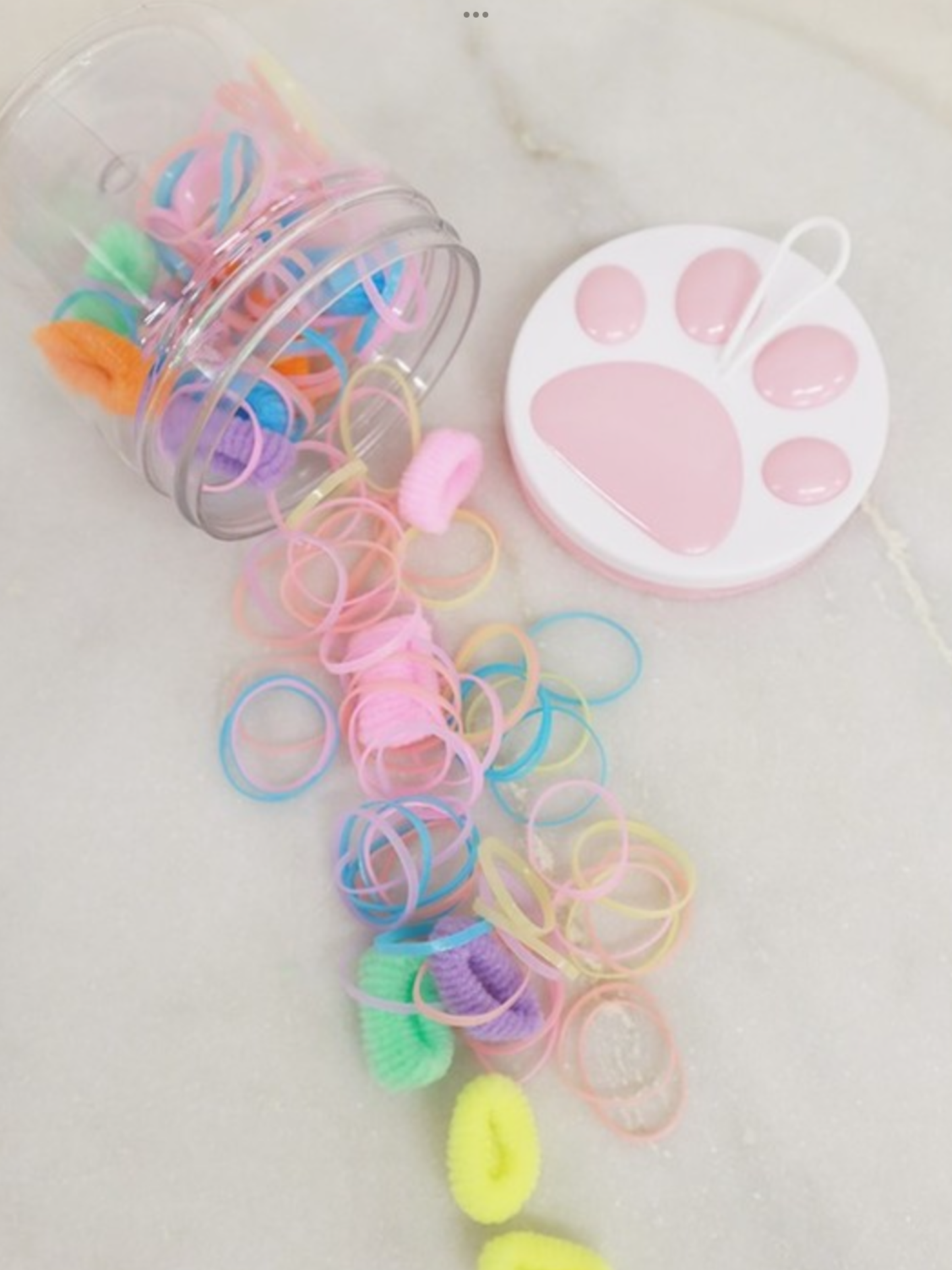 Paw Container with Hair Tie Set