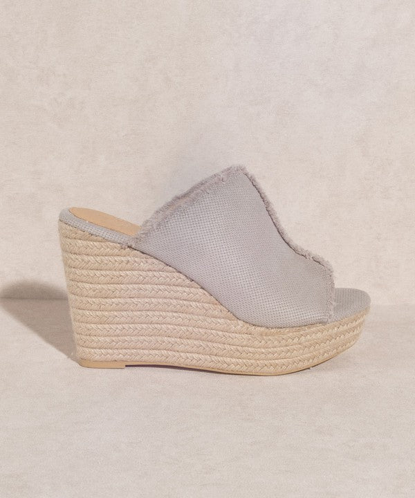 Bliss Distressed Linen Wedge * Online