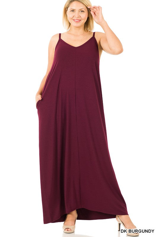 PLUS Favorite MAXI DRESS WITH SIDE POCKETS  * Online