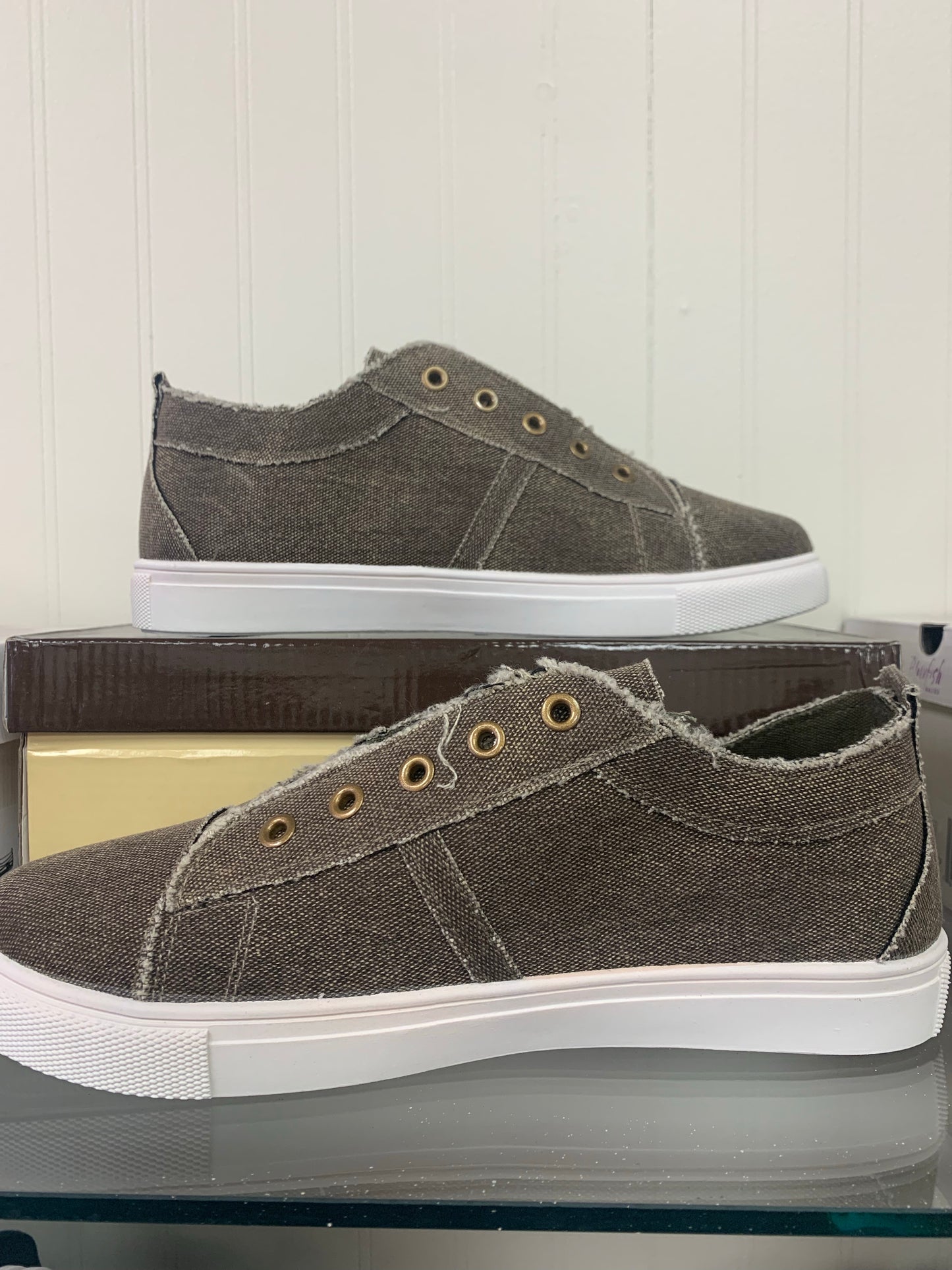 Grey No Lace Sneakers