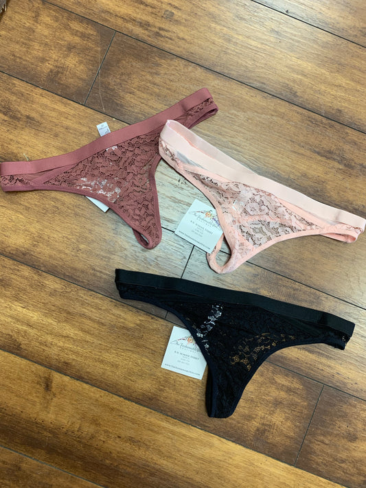 Lace with Edge Thong