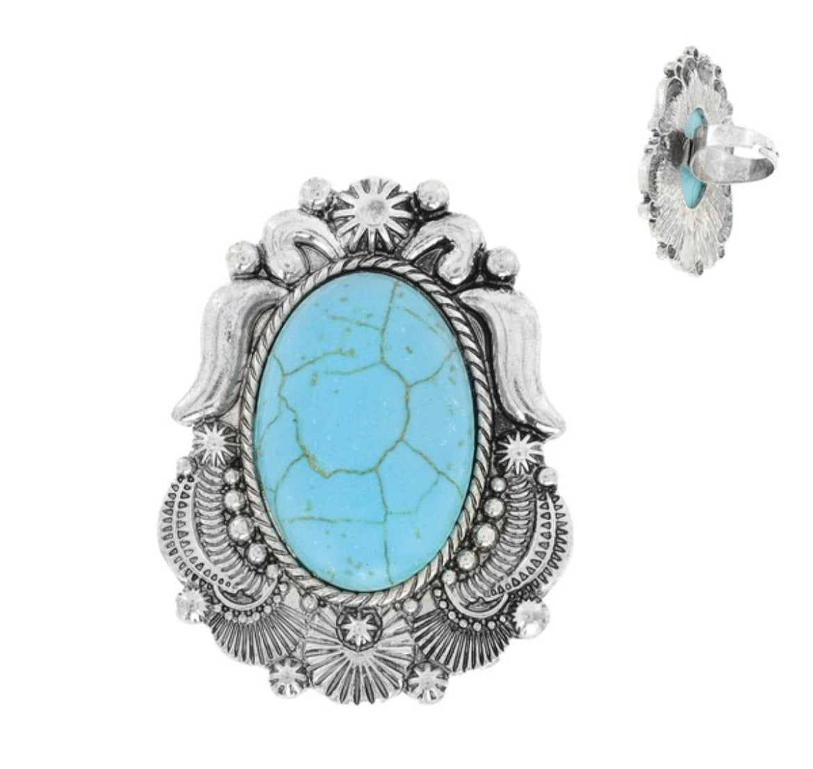 Fat Bottom Turquoise ring