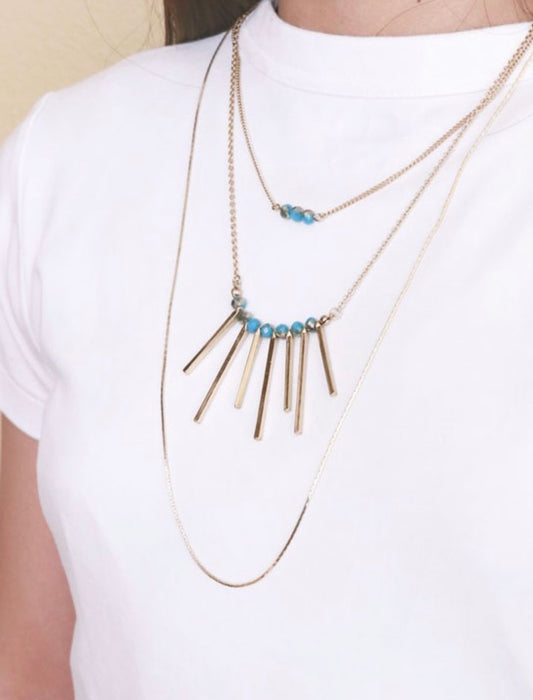 Tiered & Turquoise Necklace