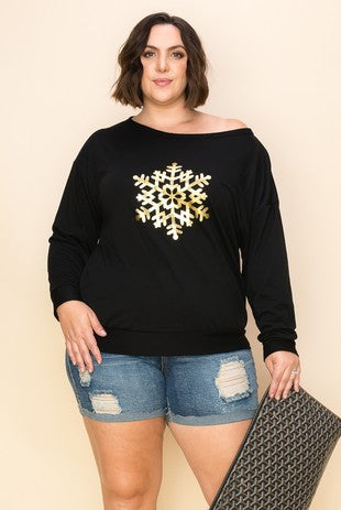 Golden Snowflake in Plus