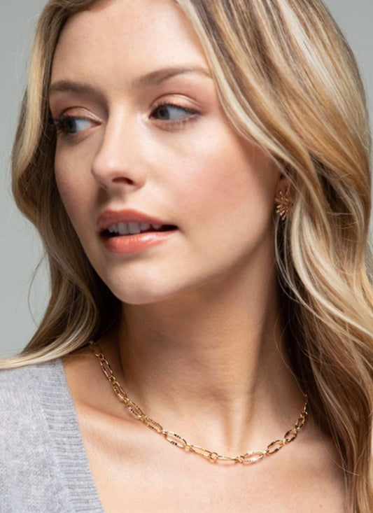 Gold Paperclip Necklace